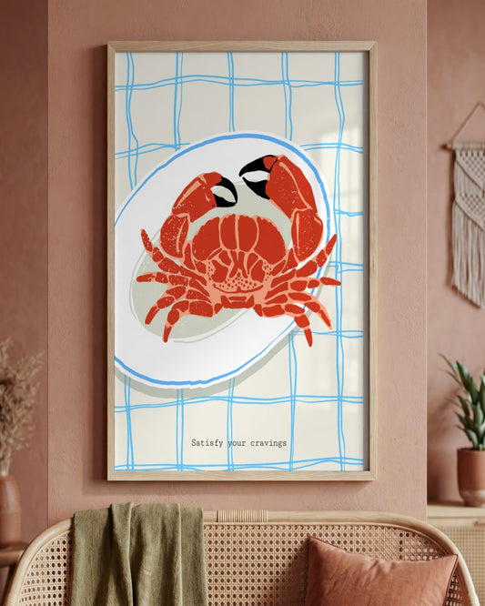 SENT Studio - Cravings Poster No. 12 - framed print in a styled room
