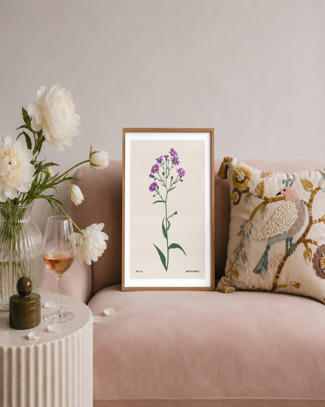 SENT Studio - Botanical Poster No. 6 - framed print in a styled room