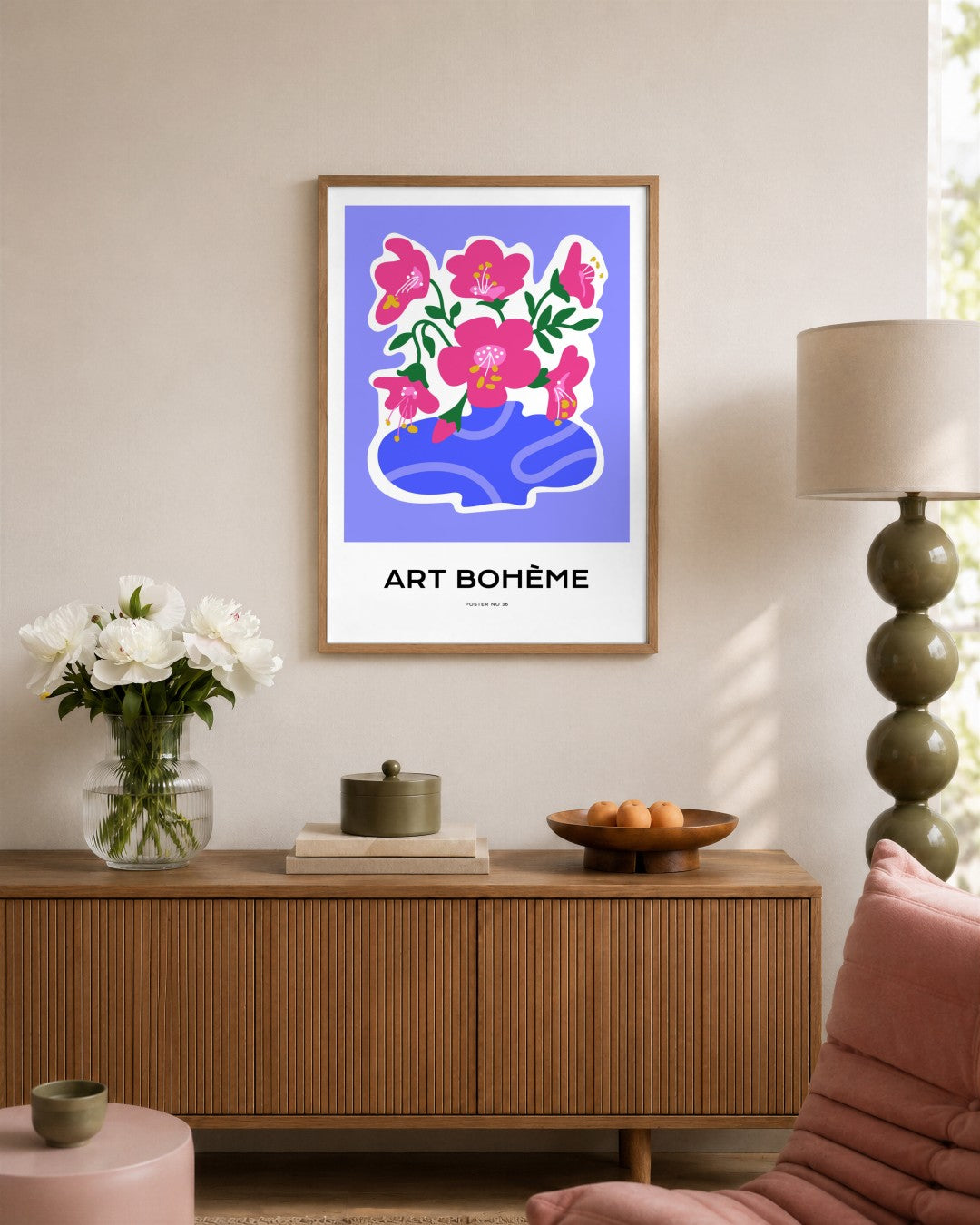 SENT Studio - Aesthetic Poster No. 36 - framed print in a styled room