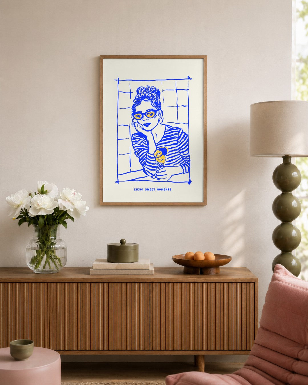 SENT Studio - Cravings Poster No. 59 - framed print in a styled room