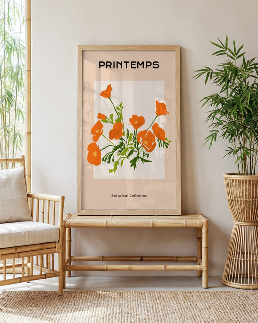 SENT Studio - Botanical Poster No. 48 - framed print in a styled room