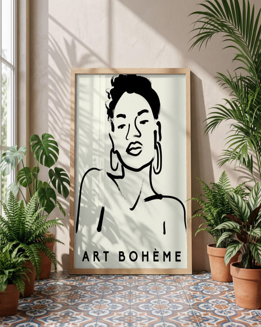 SENT Studio - Bohemian Poster No. 95 - framed print in a styled room