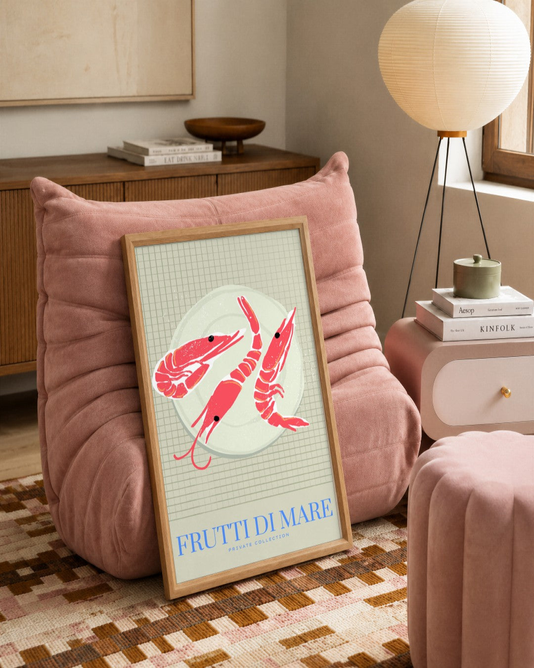 SENT Studio - Cravings Poster No. 7 - framed print in a styled room