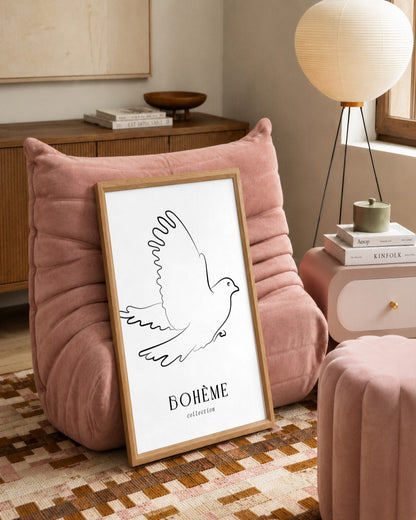 SENT Studio - Bohemian Poster No. 20 - framed print in a styled room