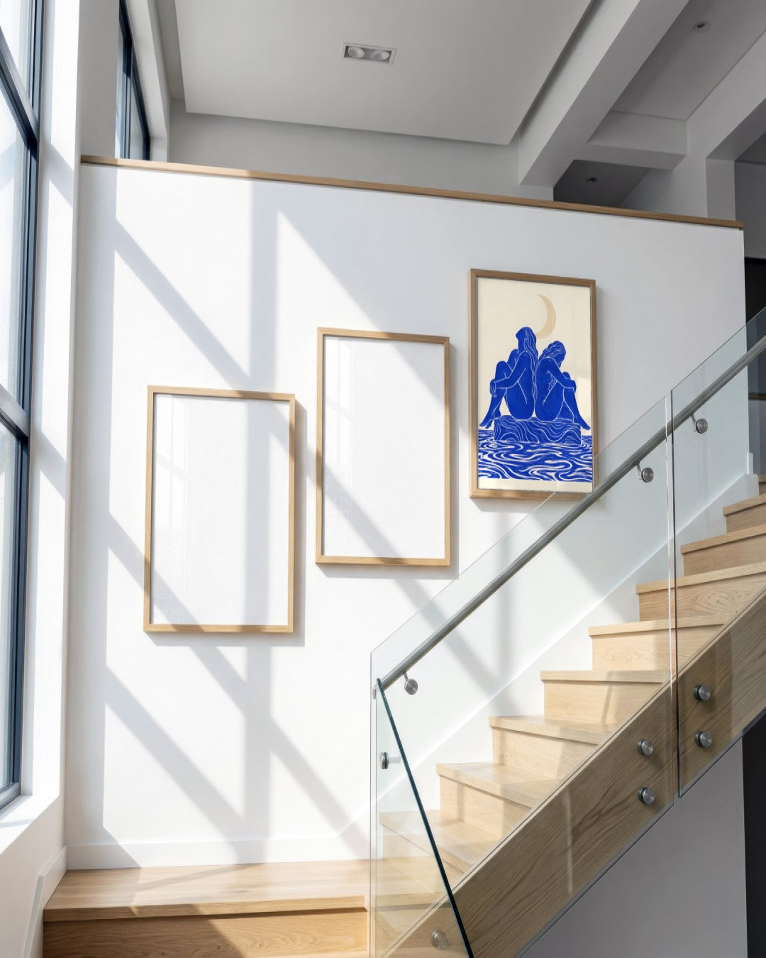 Yavr Johanssen - Back to Back Beneath the Crescent - framed print in a styled room