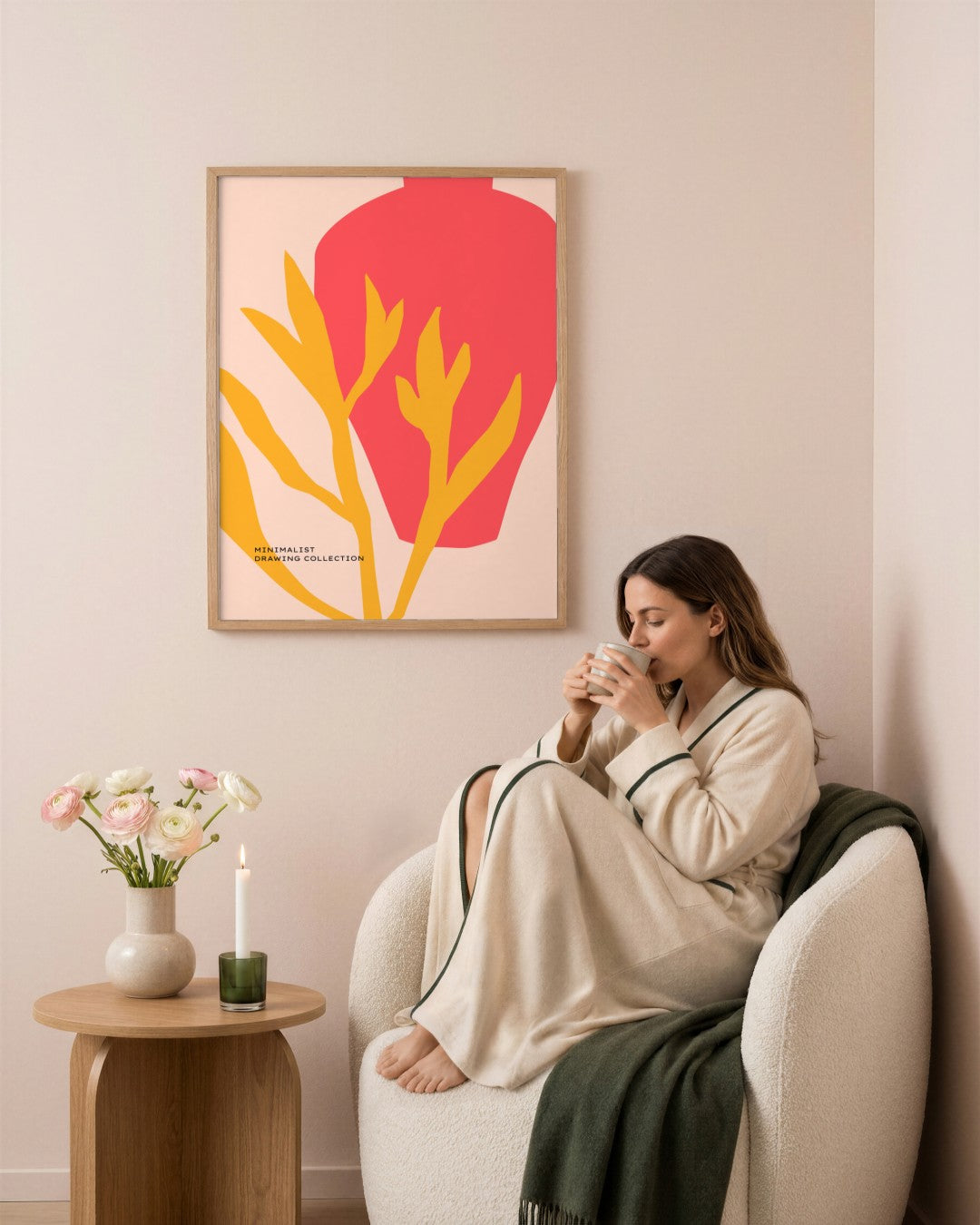 SENT Studio - Abstract Poster No. 56 - framed print in a styled room
