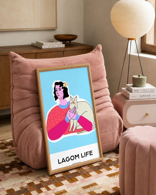 SENT Studio - Aesthetic Poster No. 24 - framed print in a styled room