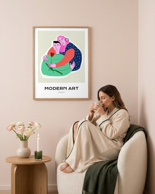 SENT Studio - Aesthetic Poster No. 12 - framed print in a styled room