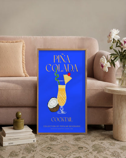 SENT Studio - Cocktail Poster No. 2 - framed print in a styled room