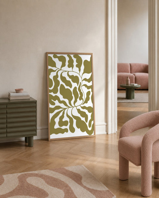 SENT Studio - Blooming Flowers Poster No. 38 - framed print in a styled room