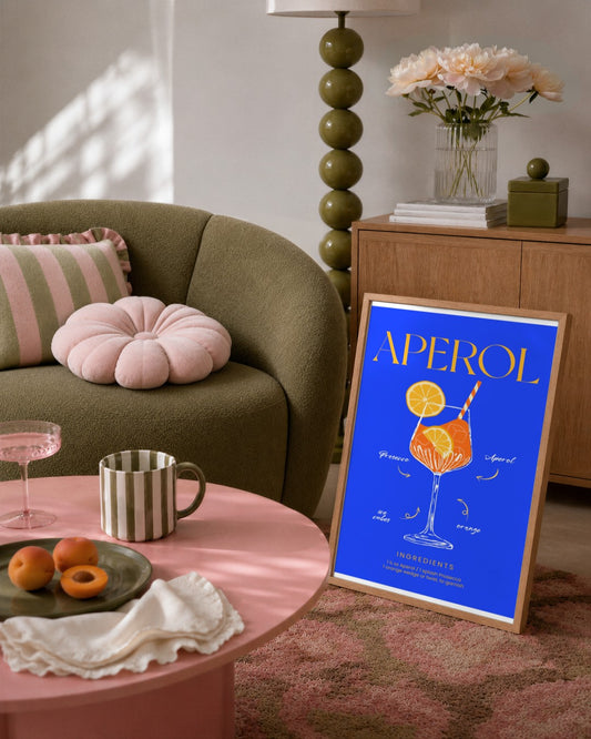 SENT Studio - Cocktail Poster No. 44 - framed print in a styled room