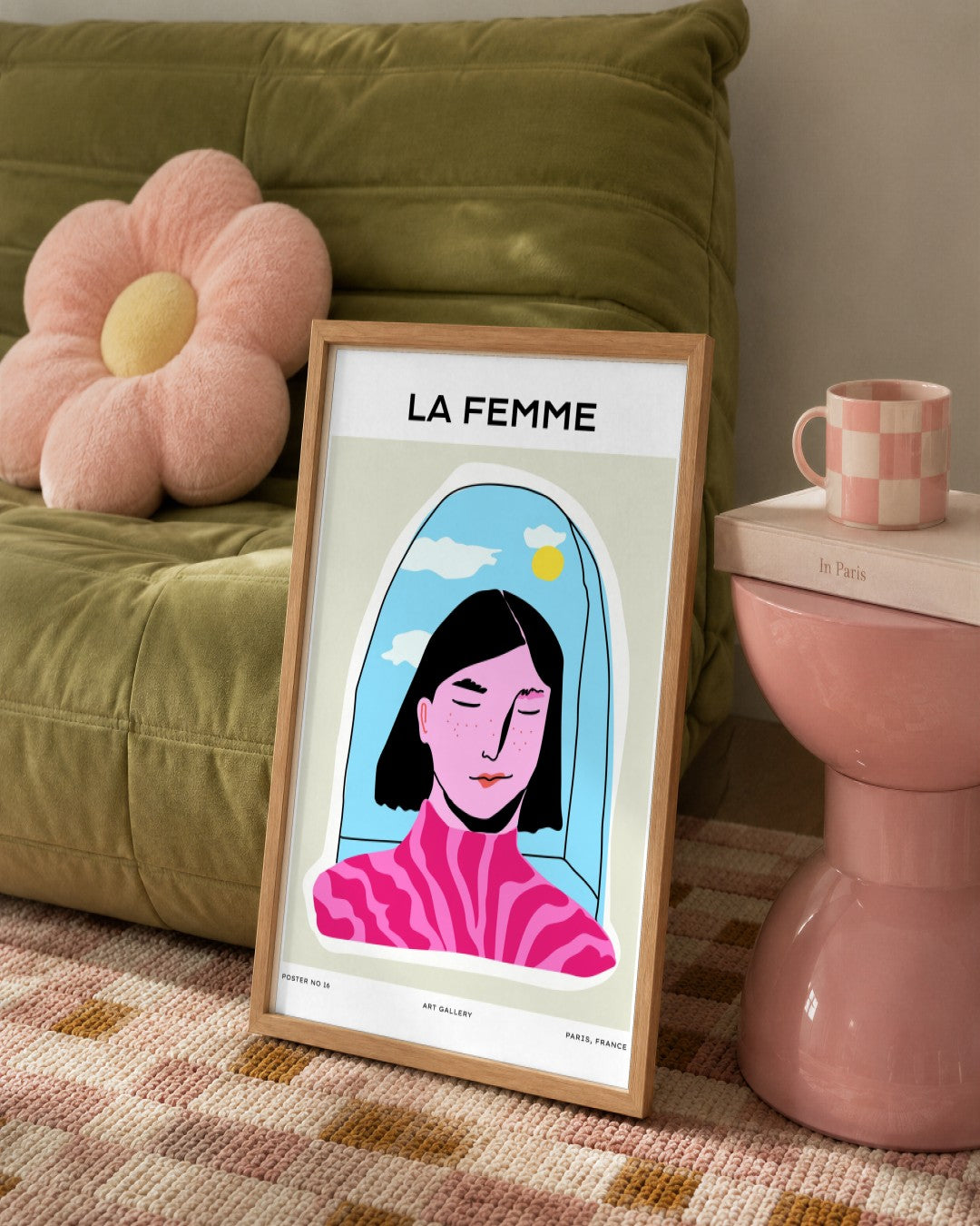 SENT Studio - Aesthetic Poster No. 16 - framed print in a styled room