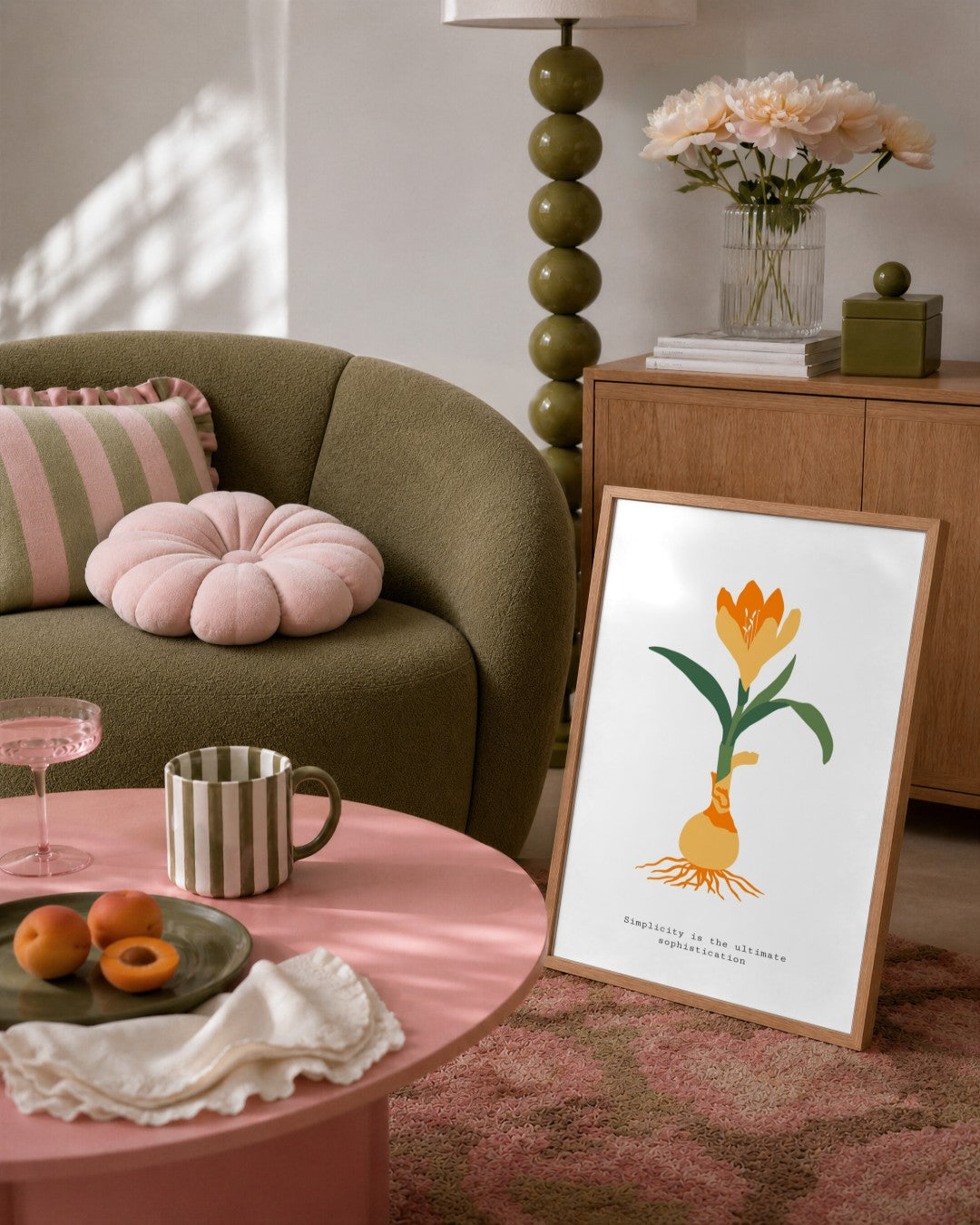 SENT Studio - Botanical Poster No. 14 - framed print in a styled room