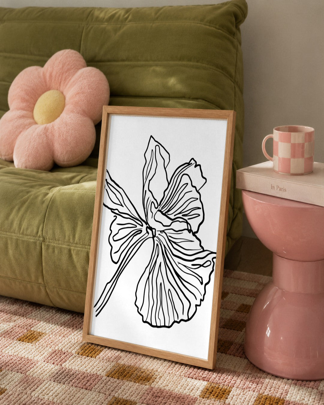 SENT Studio - Blooming Flowers Poster No. 26 - framed print in a styled room