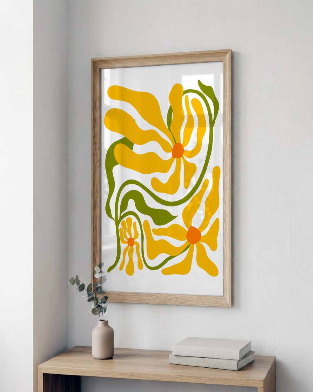 SENT Studio - Organic Cut-out No. 4 - framed print in a styled room