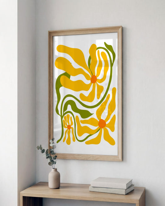 SENT Studio - Organic Cut-out No. 4 - framed print in a styled room