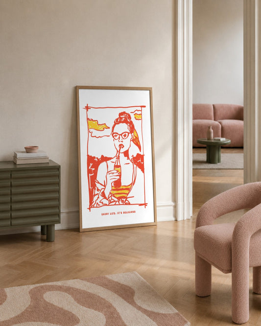 SENT Studio - Cravings Poster No. 60 - framed print in a styled room
