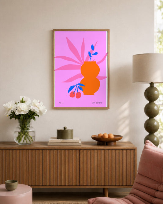 SENT Studio - Abstract Poster No. 6 - framed print in a styled room