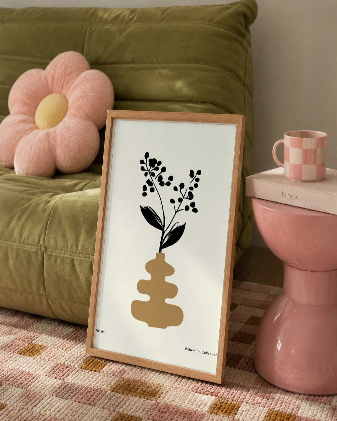 SENT Studio - Bohemian Poster No. 45 - framed print in a styled room