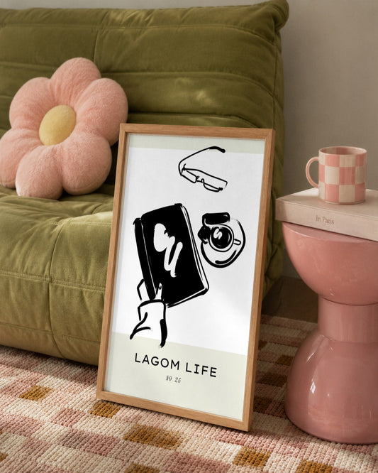 SENT Studio - Bohemian Poster No. 13 - framed print in a styled room