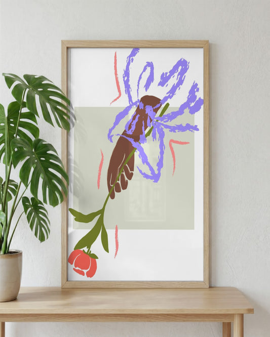 SENT Studio - Blooming Flowers Poster No. 52 - framed print in a styled room