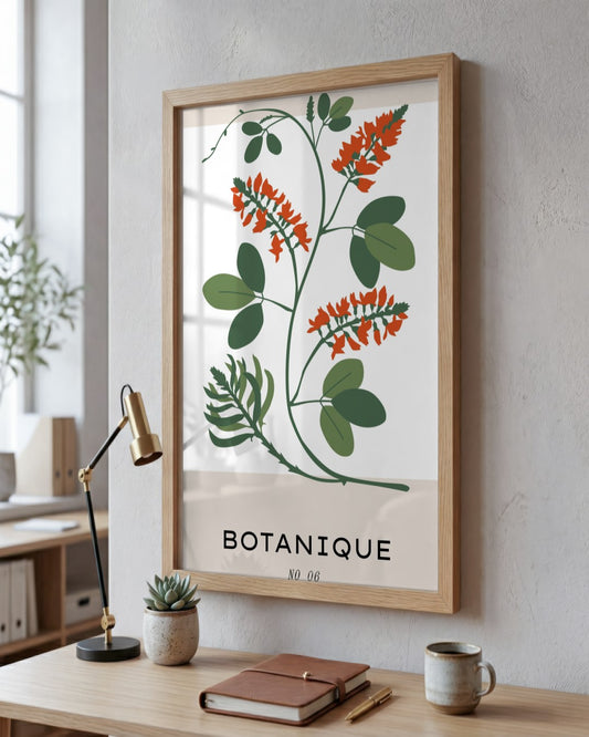 SENT Studio - Botanical Poster No. 15 - framed print in a styled room