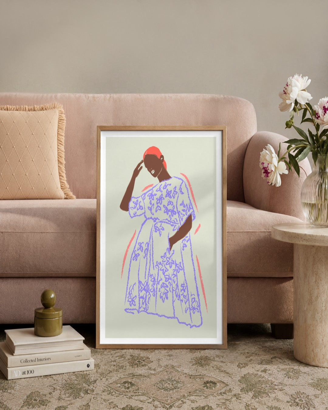 SENT Studio - Blooming Flowers Poster No. 22 - framed print in a styled room