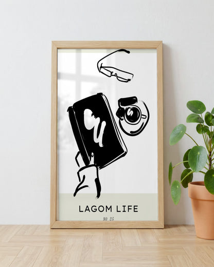 SENT Studio - Bohemian Poster No. 13 - framed print in a styled room