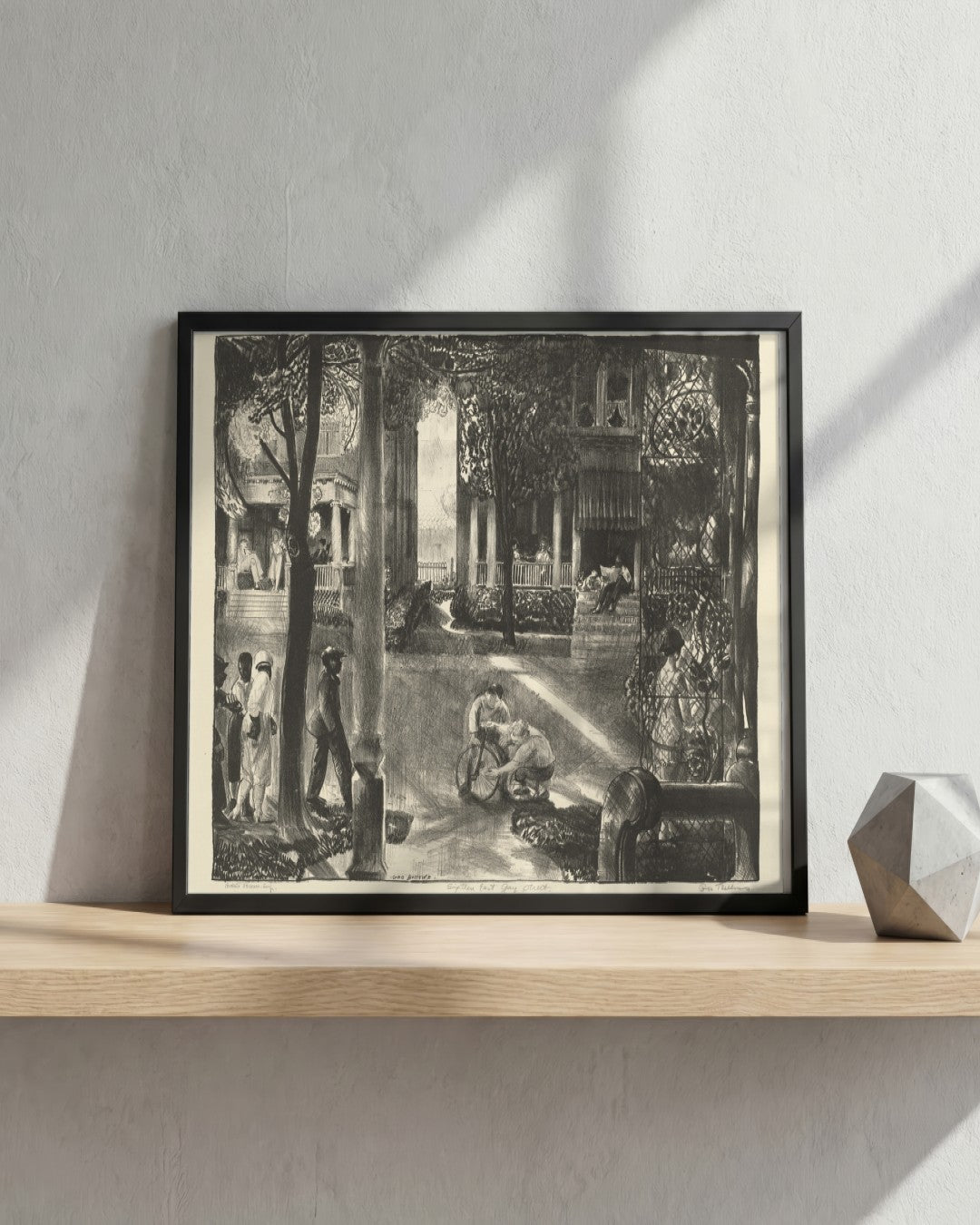Sixteen East Gay Street - framed print in a styled room