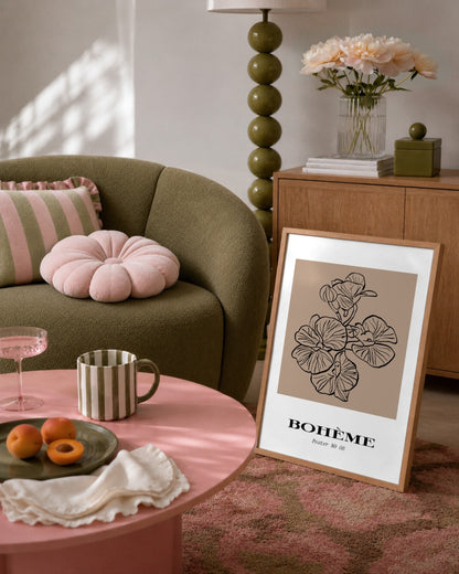 SENT Studio - Blooming Flowers Poster No. 8 - framed print in a styled room