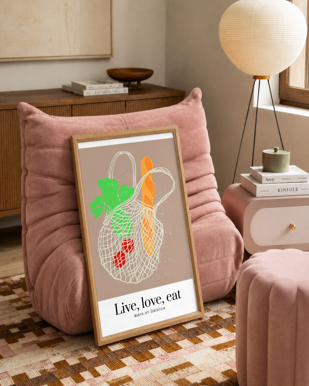 SENT Studio - Cravings Poster No. 8 - framed print in a styled room