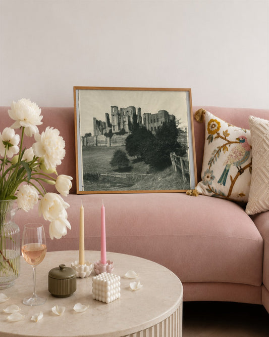 Adolphe Braun - Kenilworth Castle, Warwickshire, England - framed print in a styled room