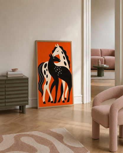 Gracie Cole - Dapple Love - framed print in a styled room