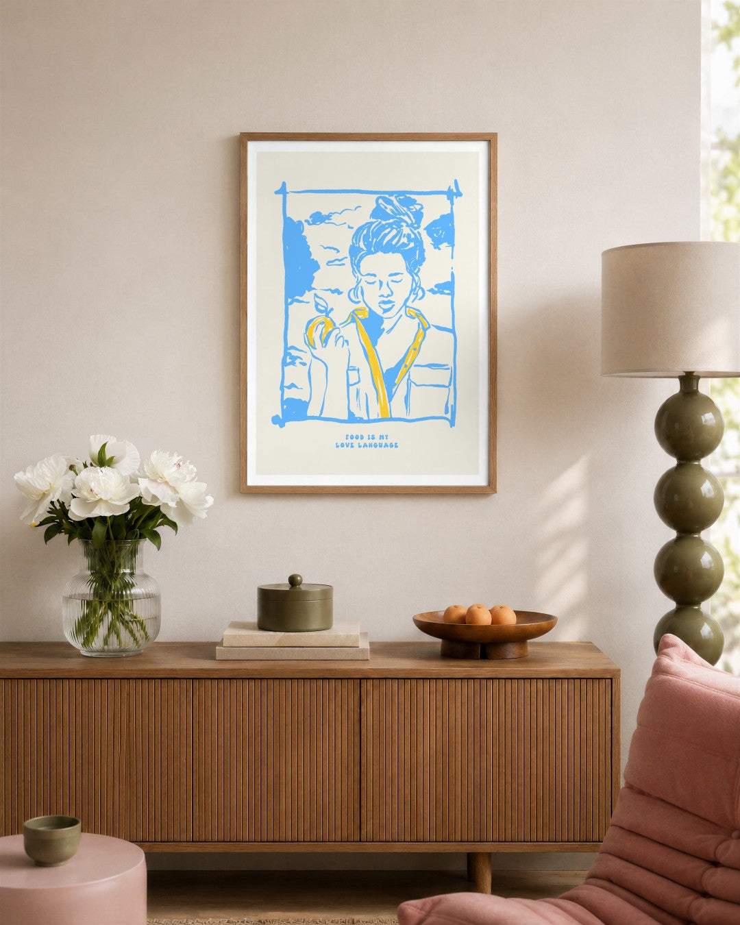 SENT Studio - Cravings Poster No. 57 - framed print in a styled room