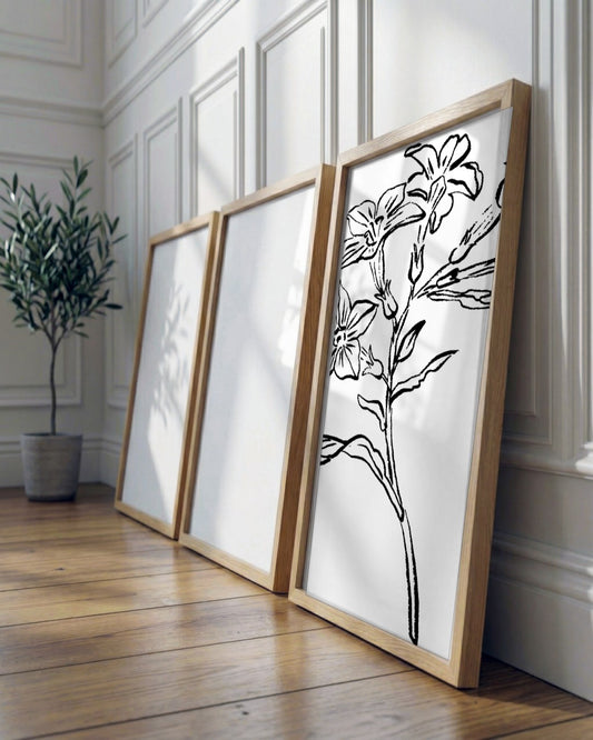 SENT Studio - Blooming Flowers Poster No. 20 - framed print in a styled room
