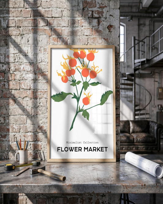 SENT Studio - Botanical Poster No. 7 - framed print in a styled room