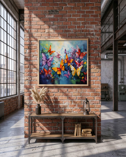 SENT Studio - Butterflies No. 18 - framed print in a styled room