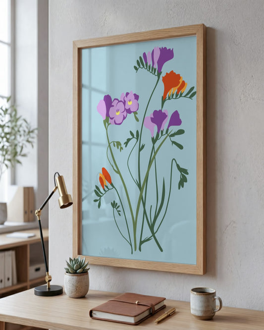 SENT Studio - Botanical Poster No. 43 - framed print in a styled room