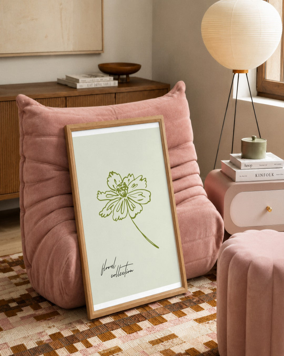 SENT Studio - Blooming Flowers Poster No. 53 - framed print in a styled room