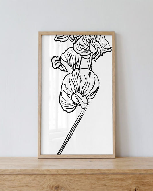 SENT Studio - Blooming Flowers Poster No. 27 - framed print in a styled room