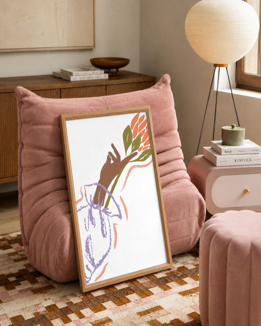 SENT Studio - Blooming Flowers Poster No. 53 - framed print in a styled room