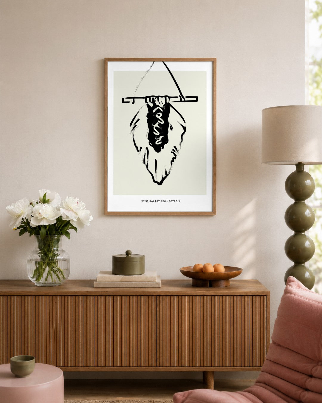SENT Studio - Bohemian Poster No. 7 - framed print in a styled room