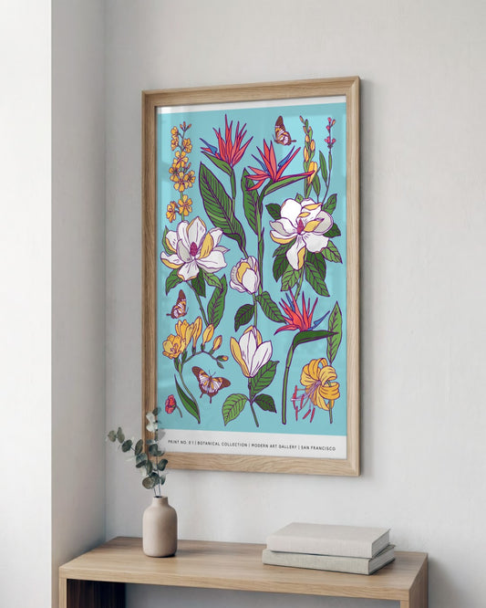 SENT Studio - Flower Poster No. 1 - framed print in a styled room