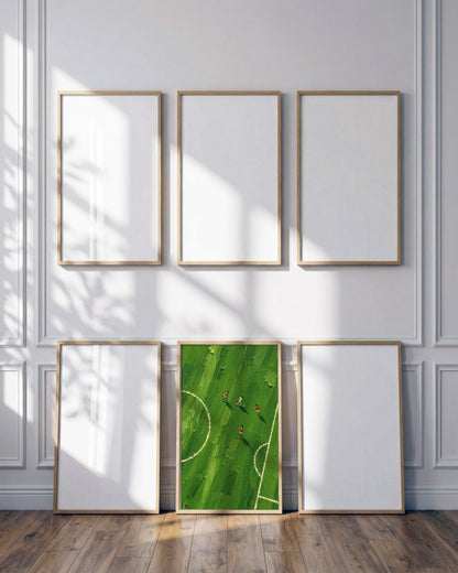 John Smart - Pitch From Above - framed print in a styled room