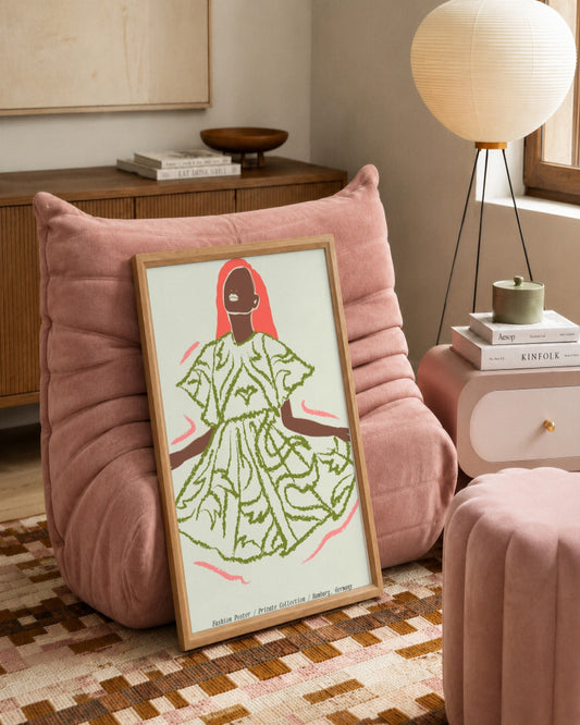 SENT Studio - Blooming Flowers Poster No. 57 - framed print in a styled room