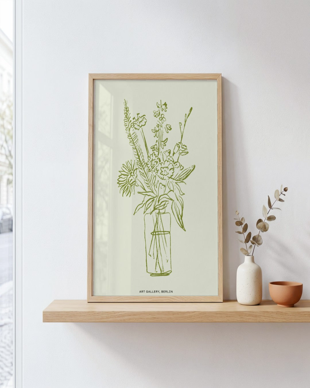 SENT Studio - Blooming Flowers Poster No. 5 - framed print in a styled room