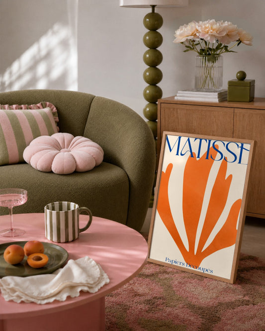 Henri Matisse - Orange Coral Cut-out - framed print in a styled room