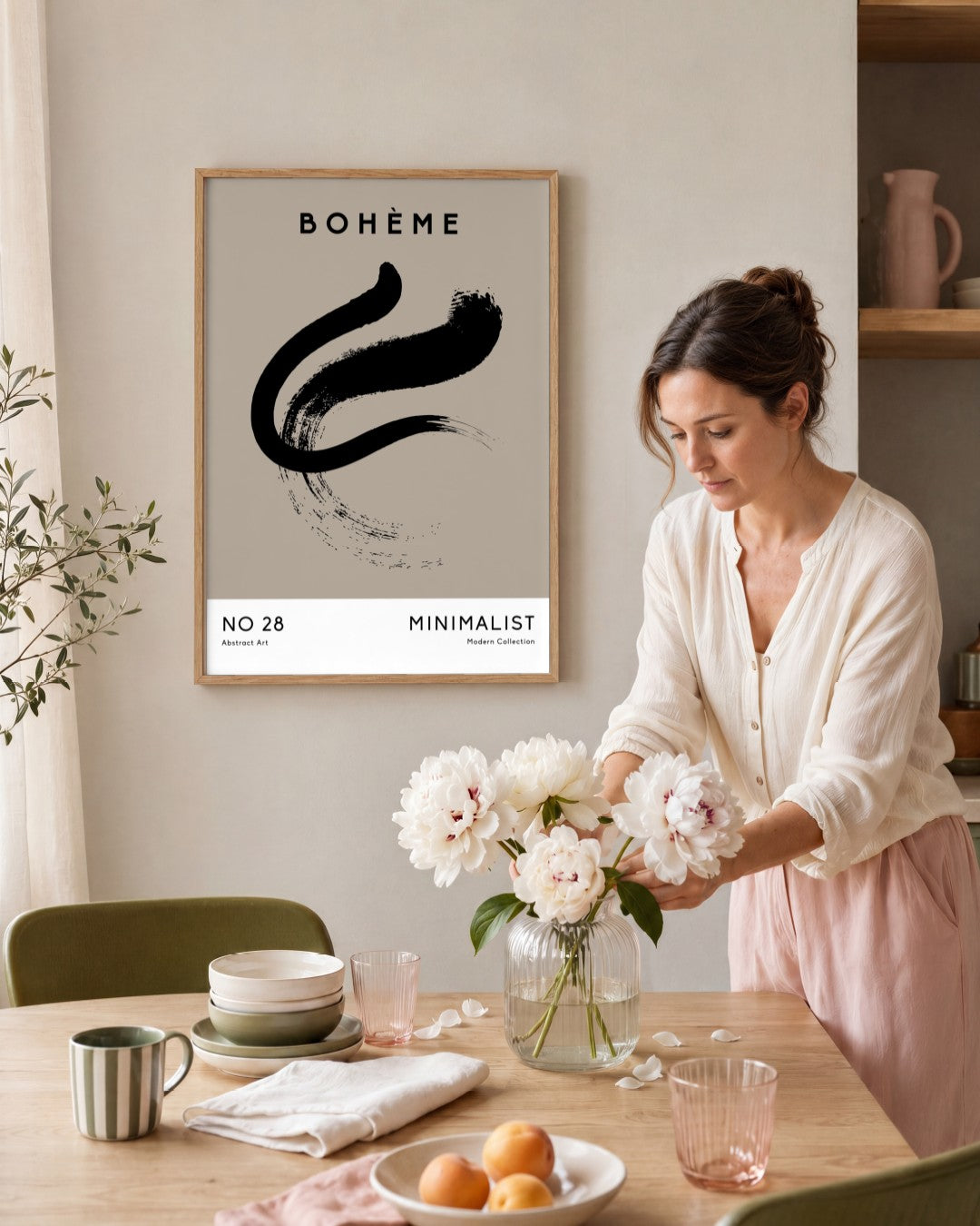 SENT Studio - Bohemian Poster No. 17 - framed print in a styled room