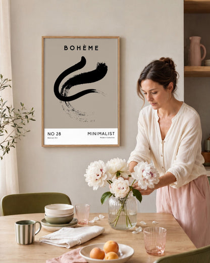 SENT Studio - Bohemian Poster No. 17 - framed print in a styled room