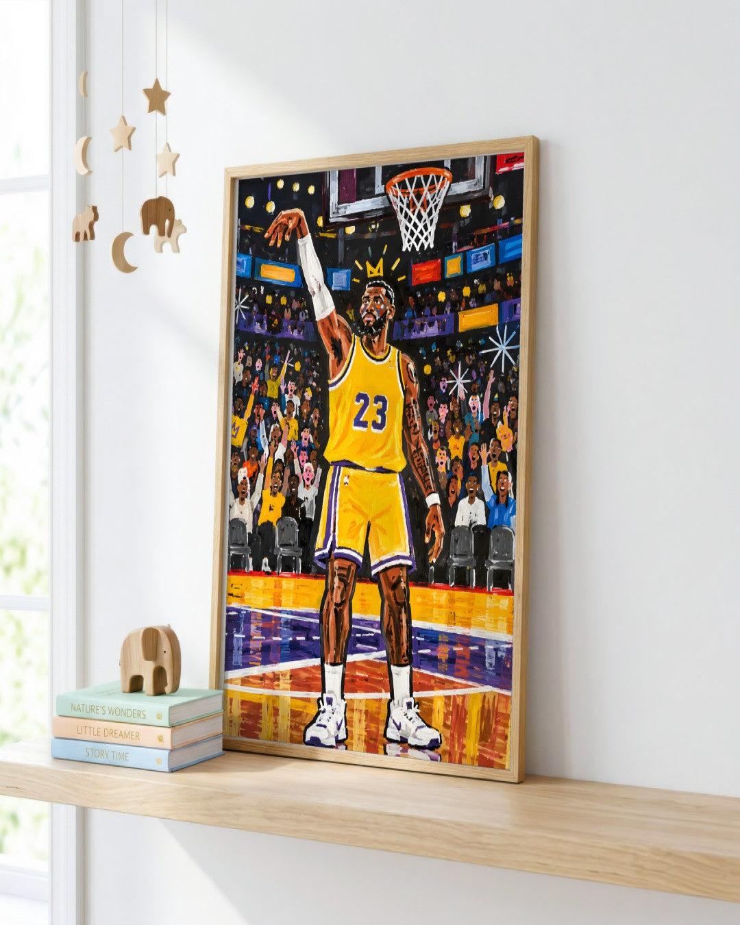 John Smart - Court Vision - framed print in a styled room